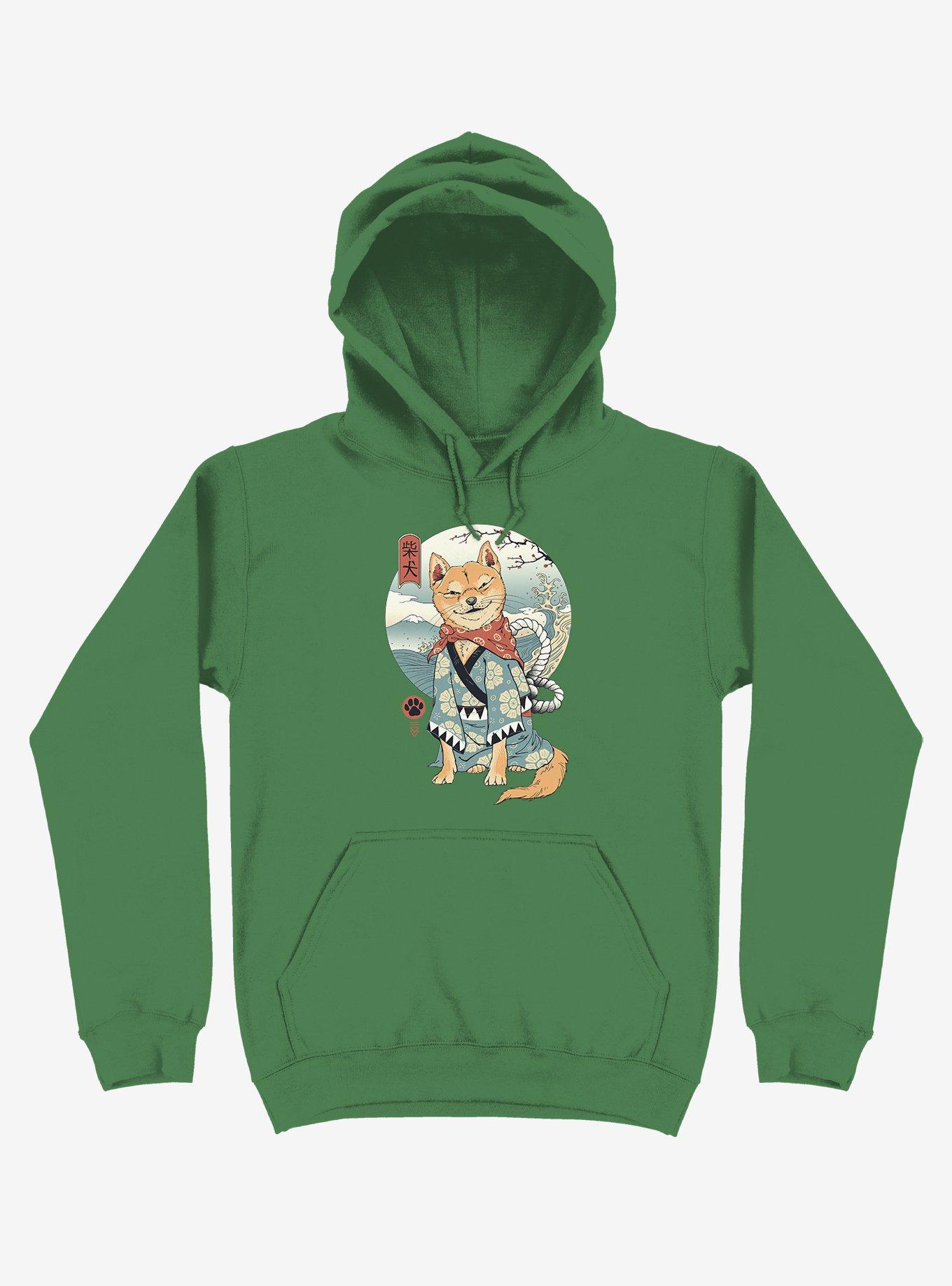 Shiba Inu Kelly Green Hoodie, , hi-res