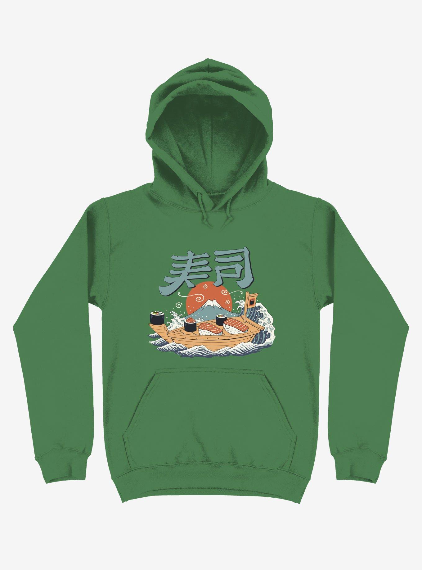 Sushi Pop Boat Kelly Green Hoodie, KELLY GREEN, hi-res