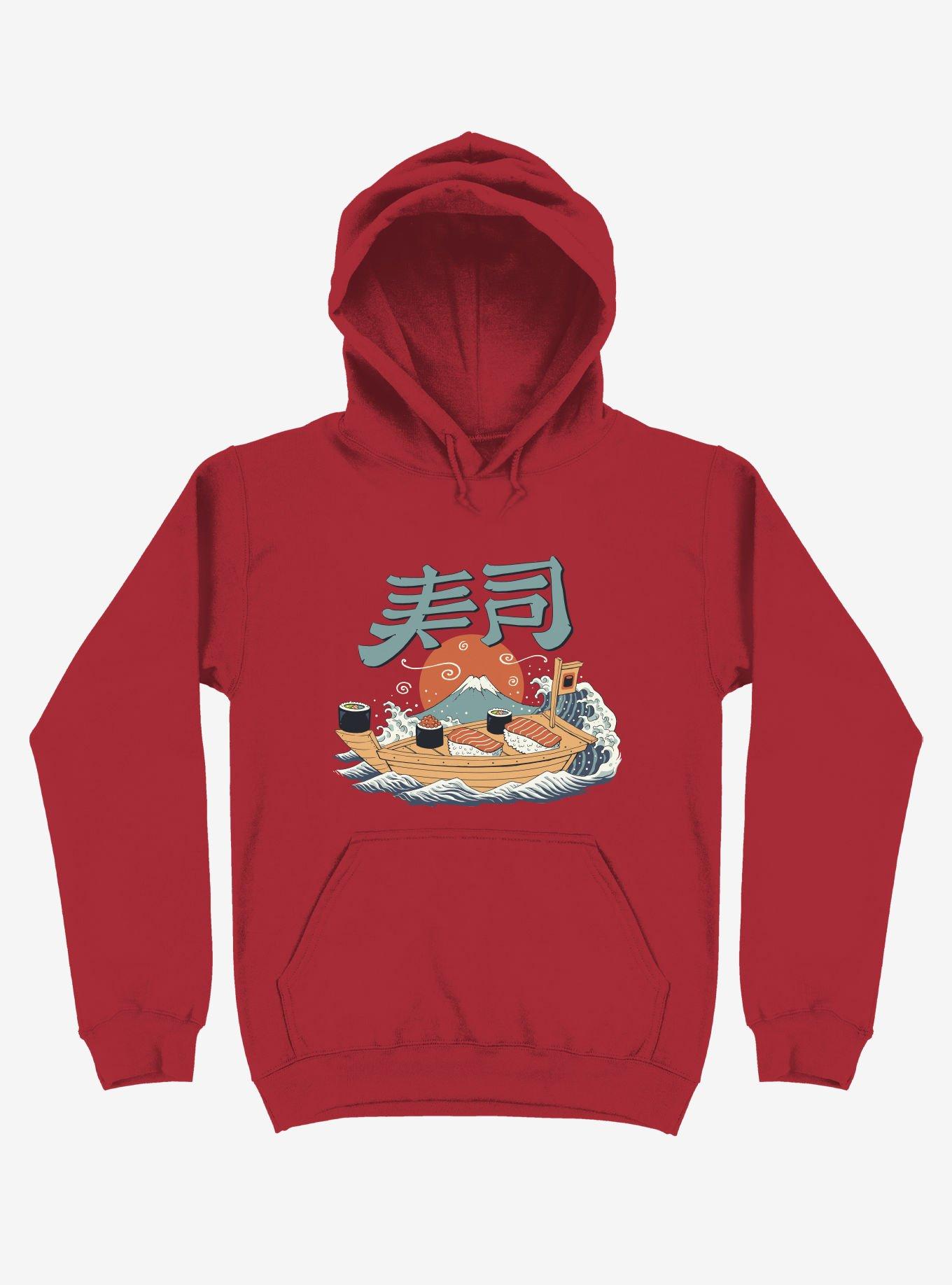 Sushi Pop Boat Red Hoodie, , hi-res