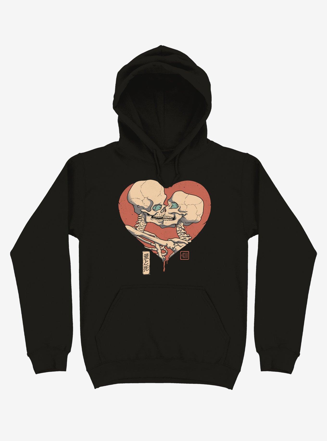 Till Death Do Us Part Kiss Black Hoodie, BLACK, hi-res