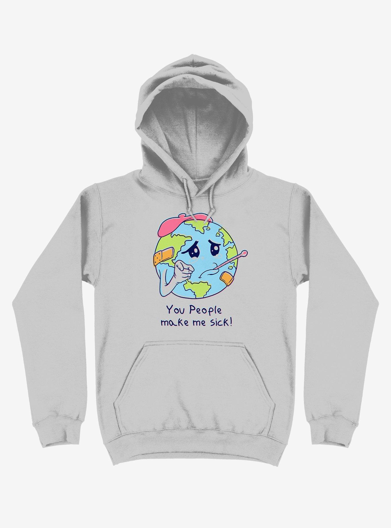 You People Make Me Sick! Earth Silver Hoodie, , hi-res