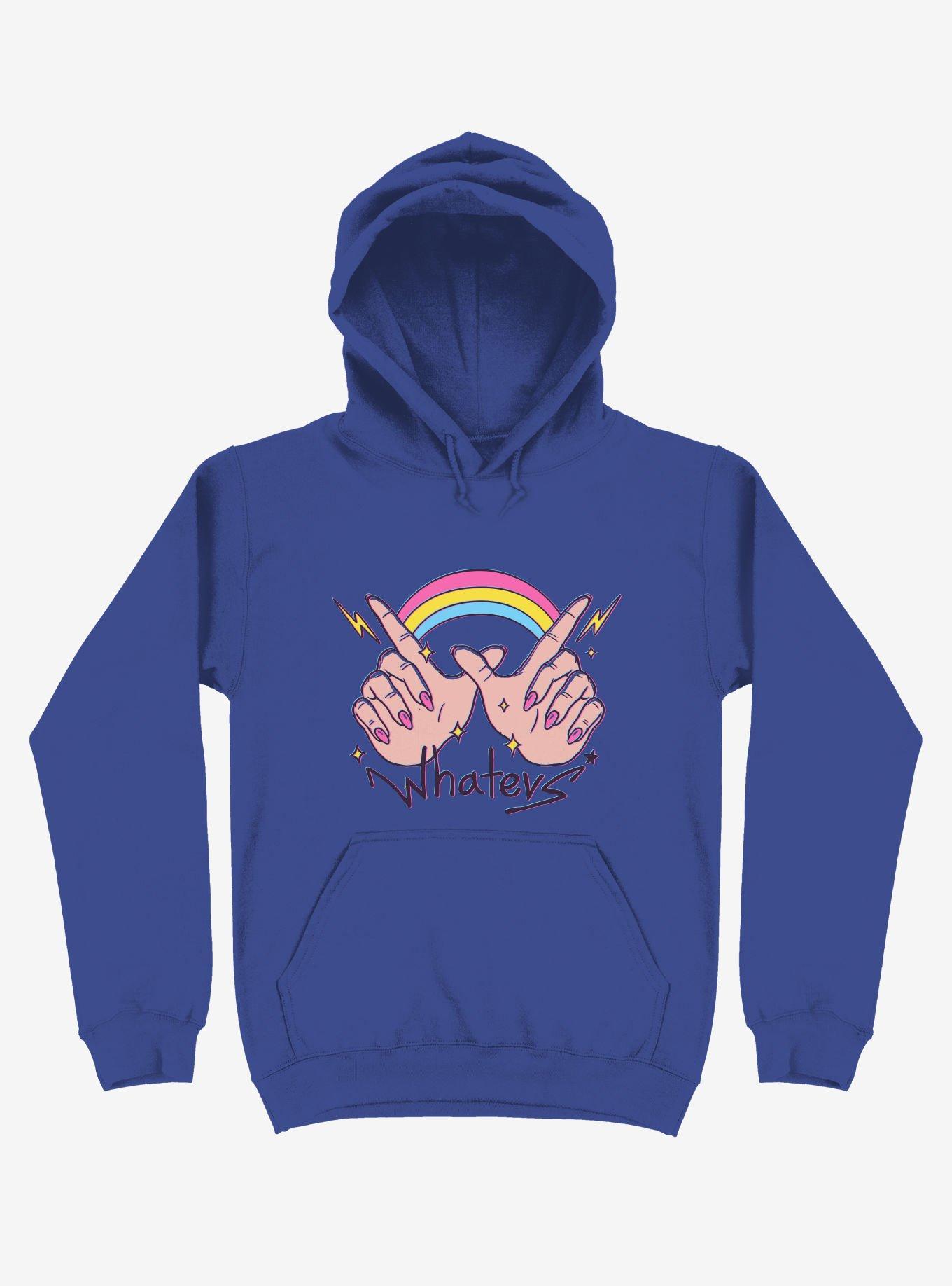 Rainbow Whatevs! Royal Blue Hoodie, , hi-res
