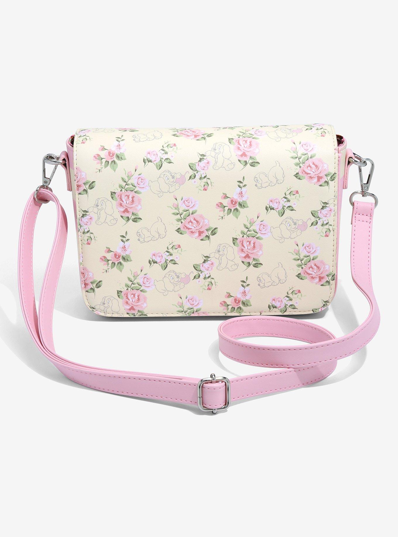 Loungefly Disney Lady and the Tramp Floral Crossbody Bag