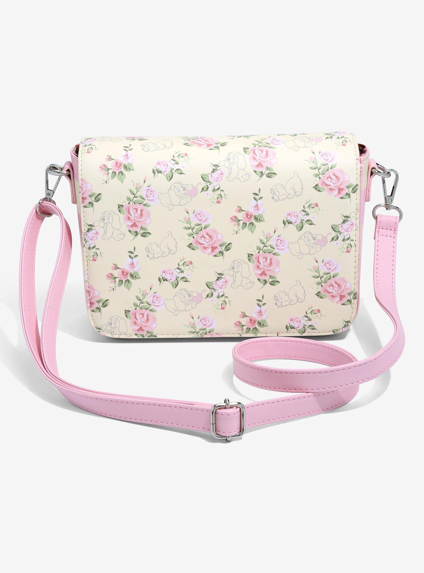 Loungefly Disney Lady and the Tramp Floral Crossbody Bag - BoxLunch ...