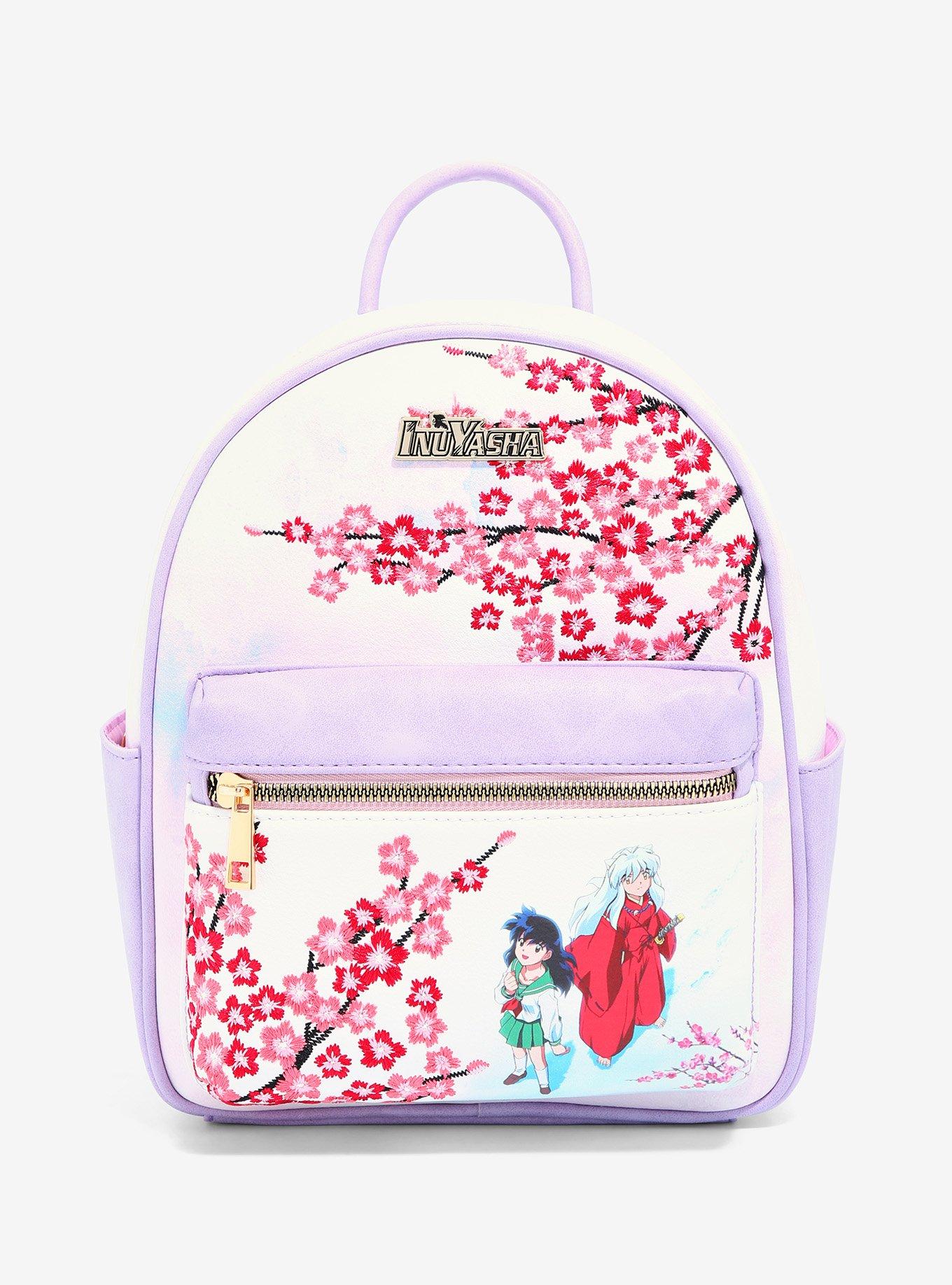 Pink Sakura PU Bag Cherry Blossom Embroidery