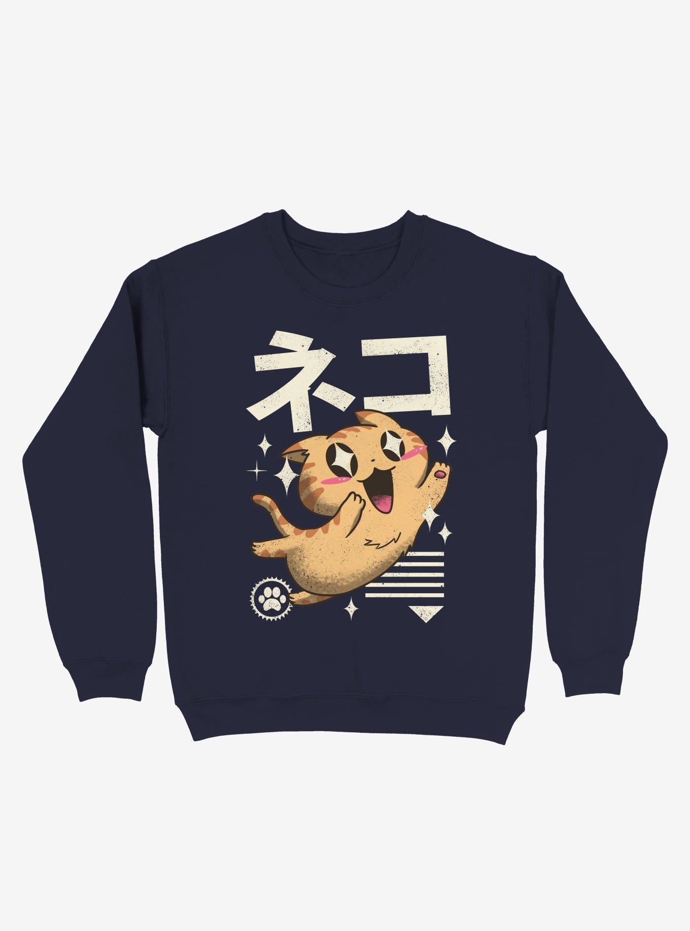 Kawaii Feline Sweatshirt, , hi-res