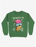 Kawaii Ice Cream Sweatshirt, KELLY GREEN, hi-res