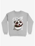 Kawaii Panda Sweatshirt, SILVER, hi-res