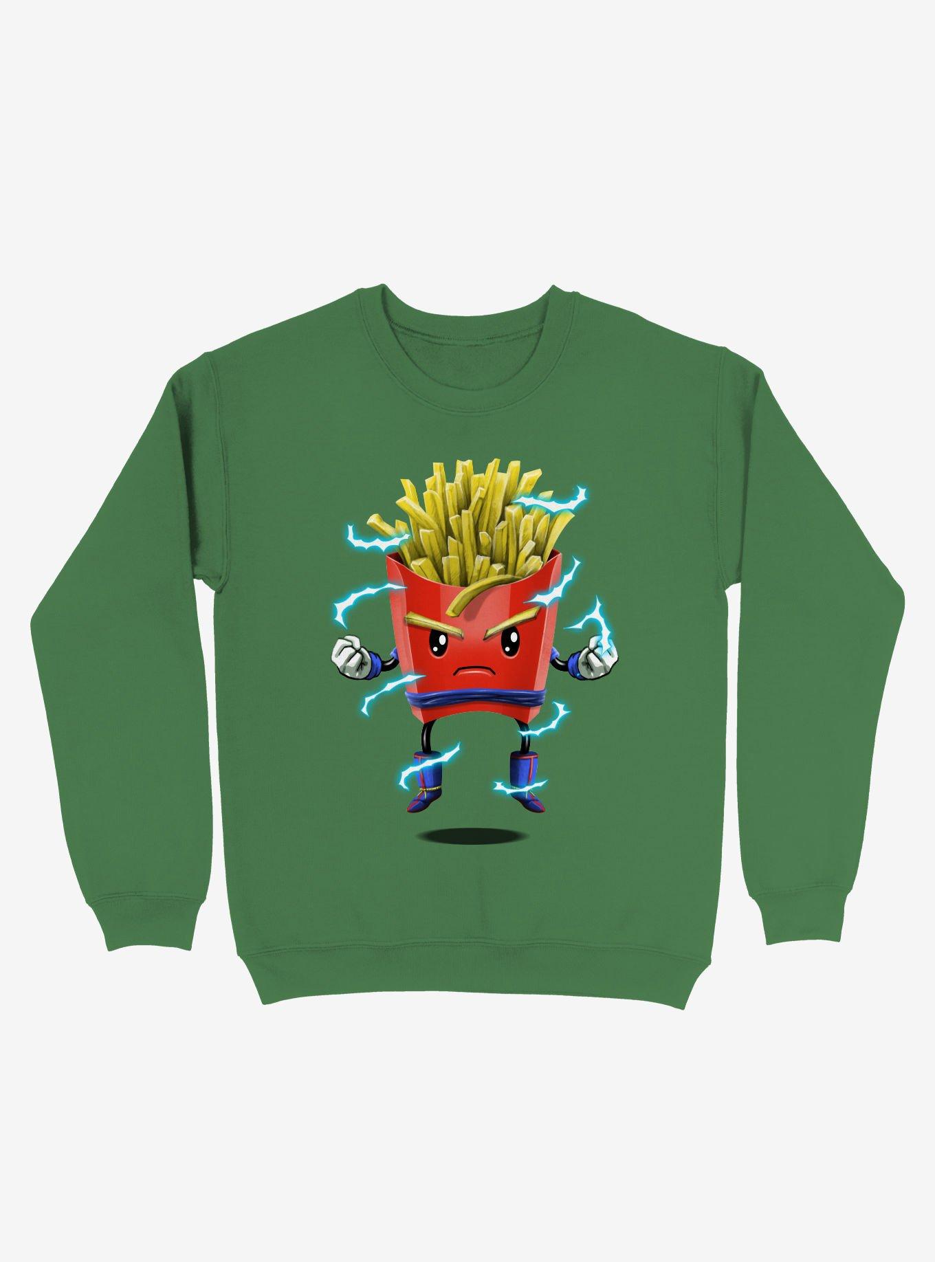 Saiyan Fries Sweatshirt, KELLY GREEN, hi-res