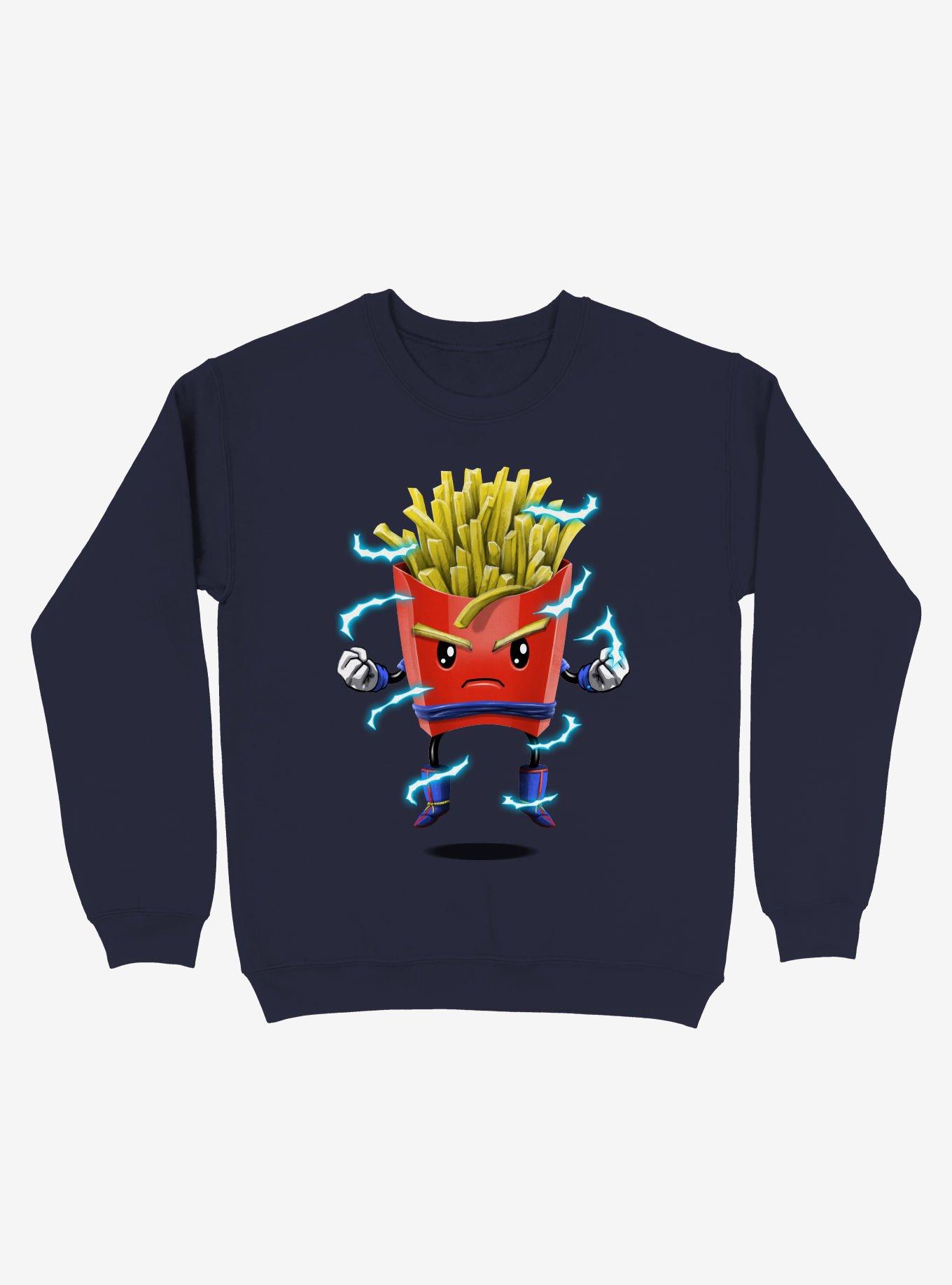 Saiyan Fries Sweatshirt, NAVY, hi-res