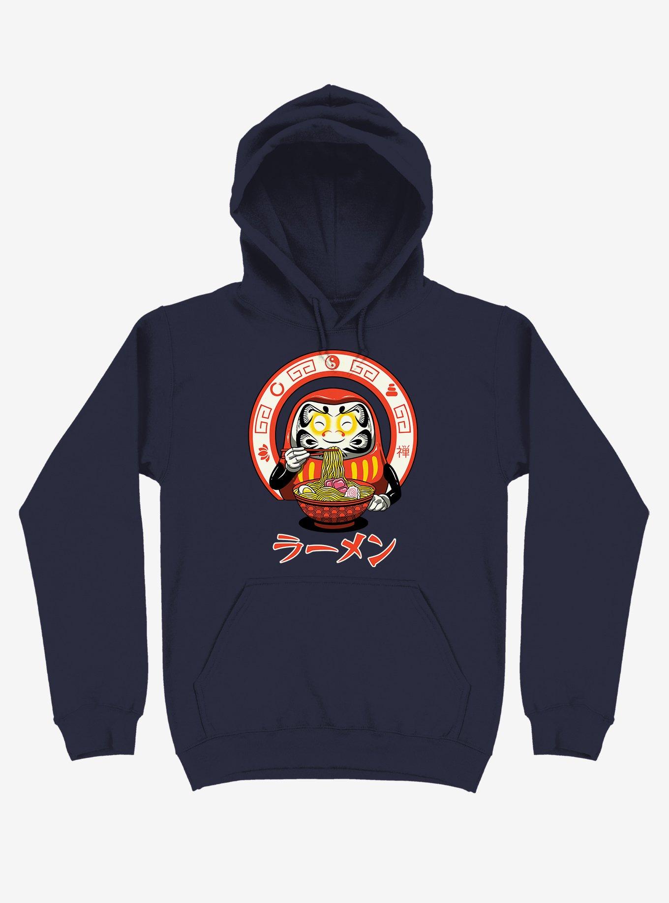 Daruma Zen Ramen Navy Blue Hoodie, , hi-res