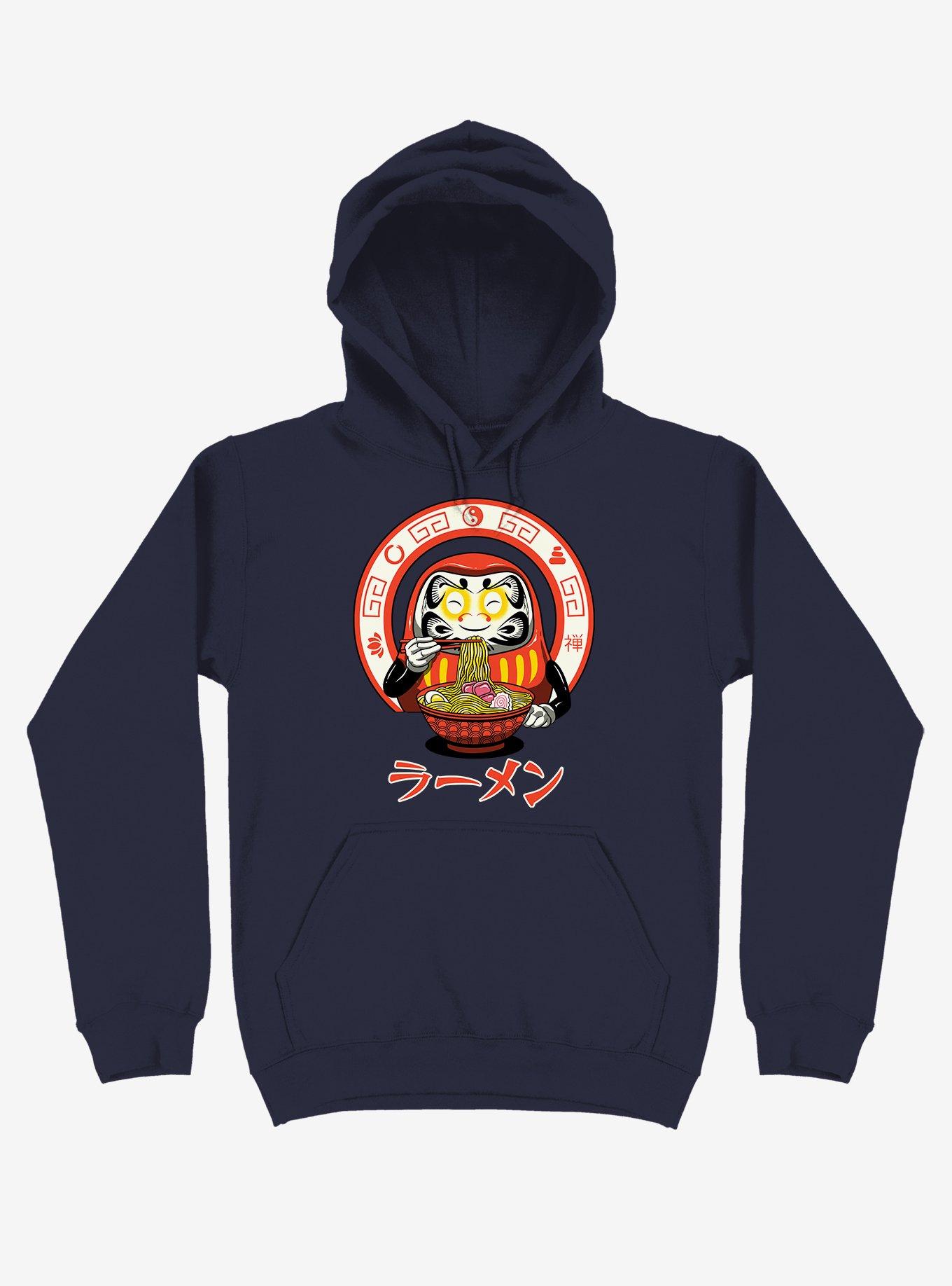 Daruma Zen Ramen Navy Blue Hoodie, NAVY, hi-res