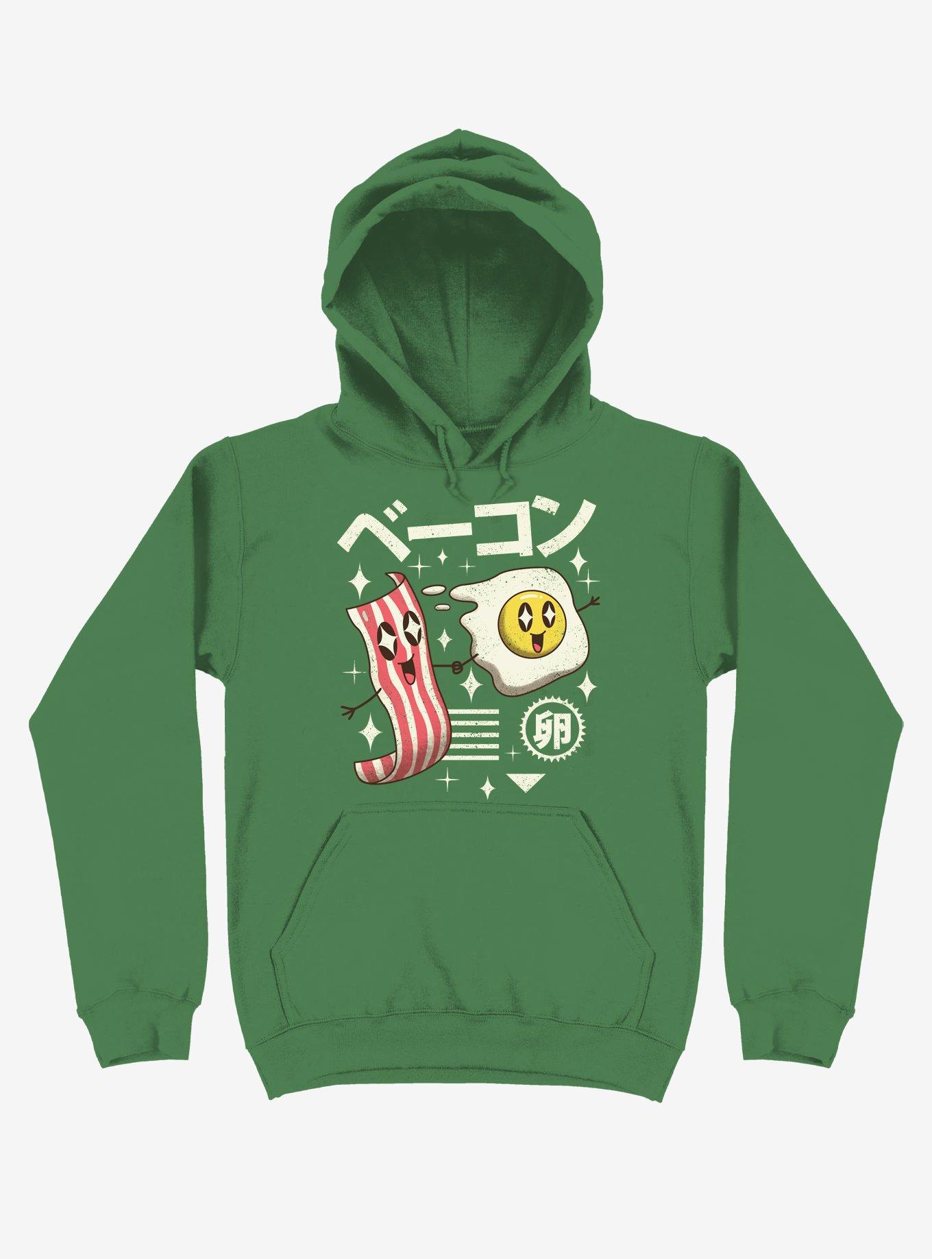 Kawaii Breakfast Kelly Green Hoodie, , hi-res