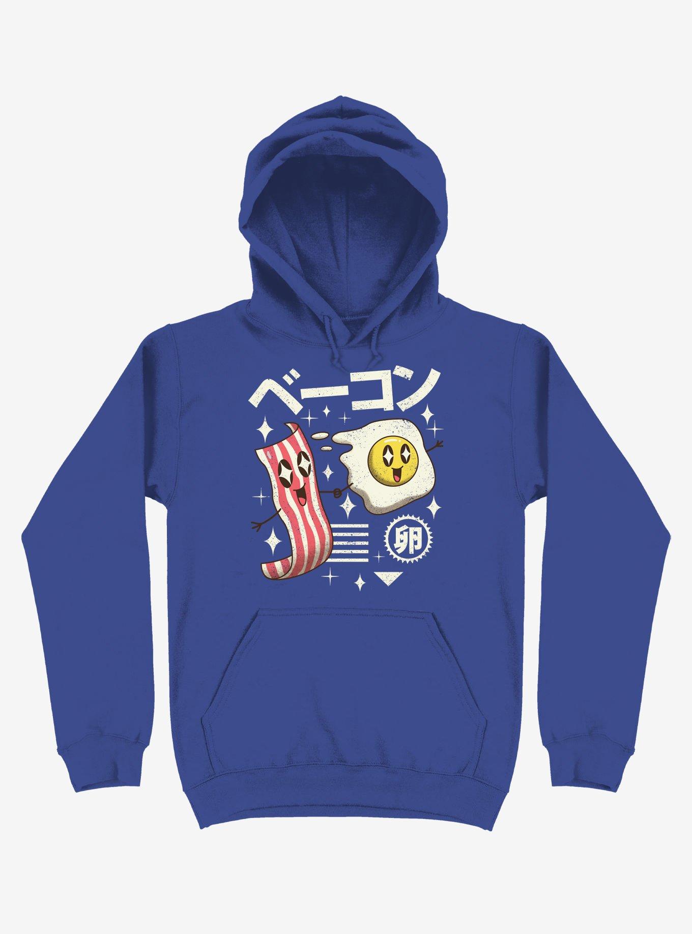 Kawaii Breakfast Royal Blue Hoodie, ROYAL, hi-res