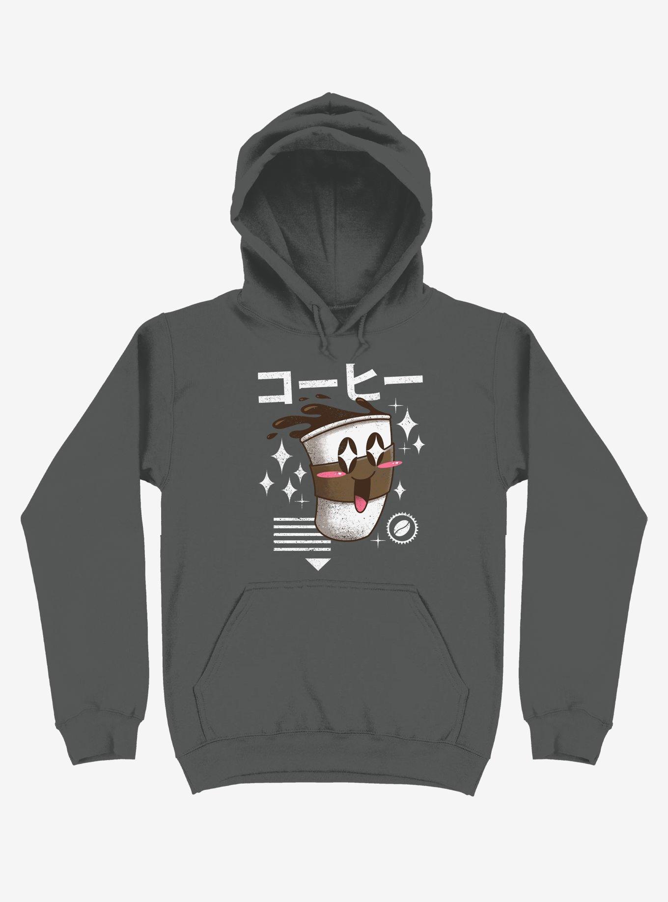 Kawaii Coffee Asphalt Grey Hoodie, , hi-res