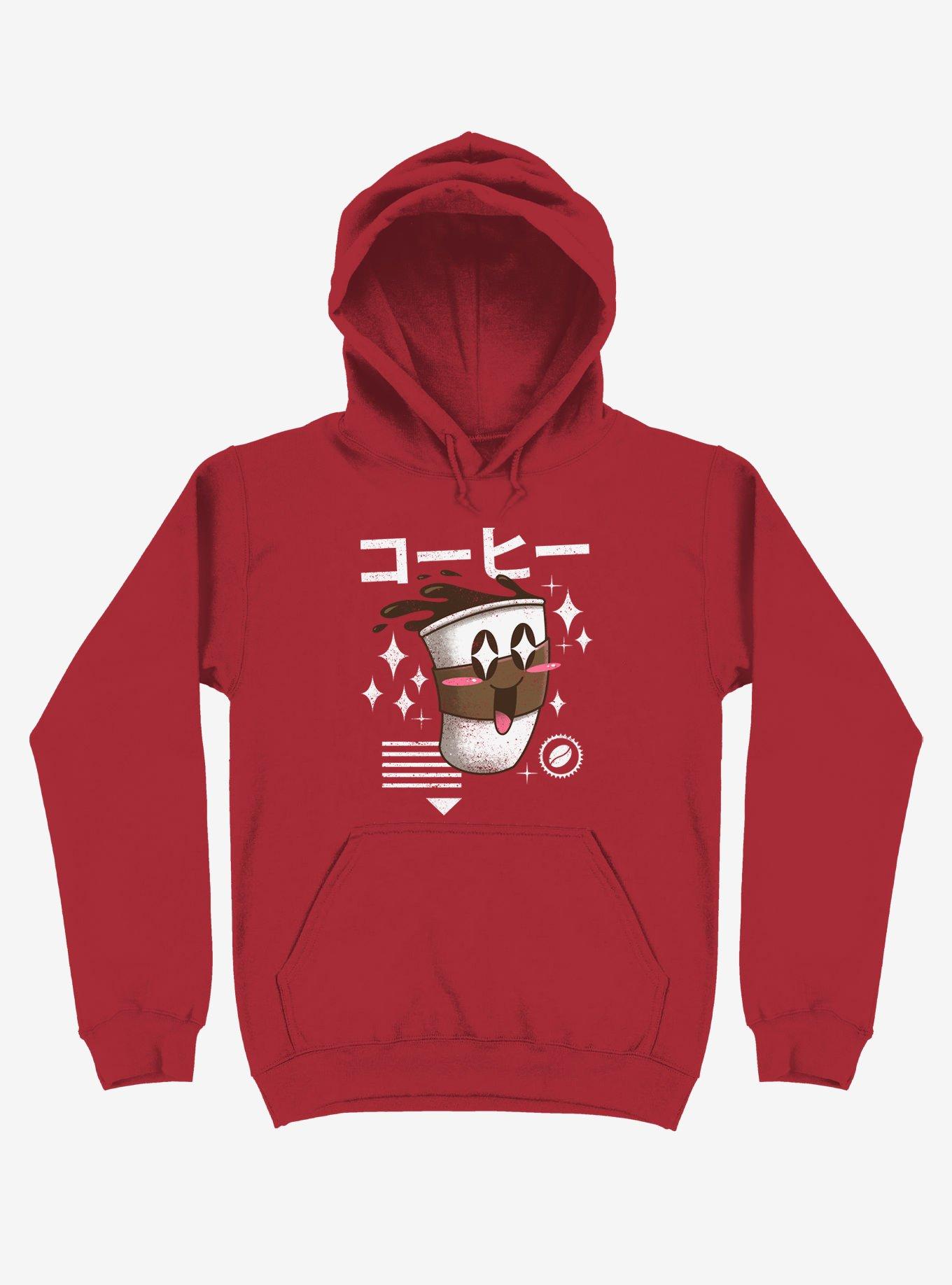 Kawaii Coffee Red Hoodie