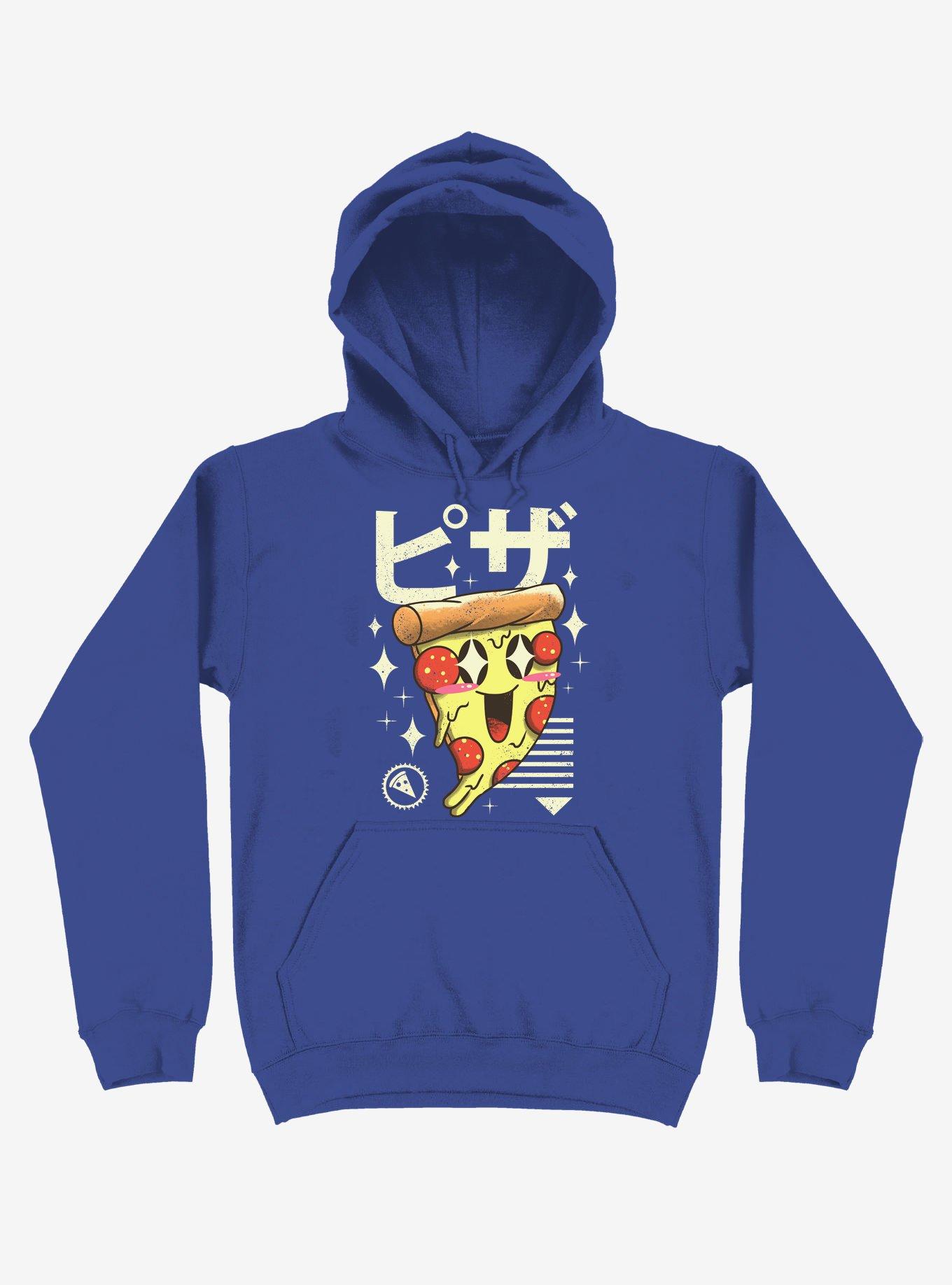 THRDLESS Kawaii Pizza Royal Blue Hoodie