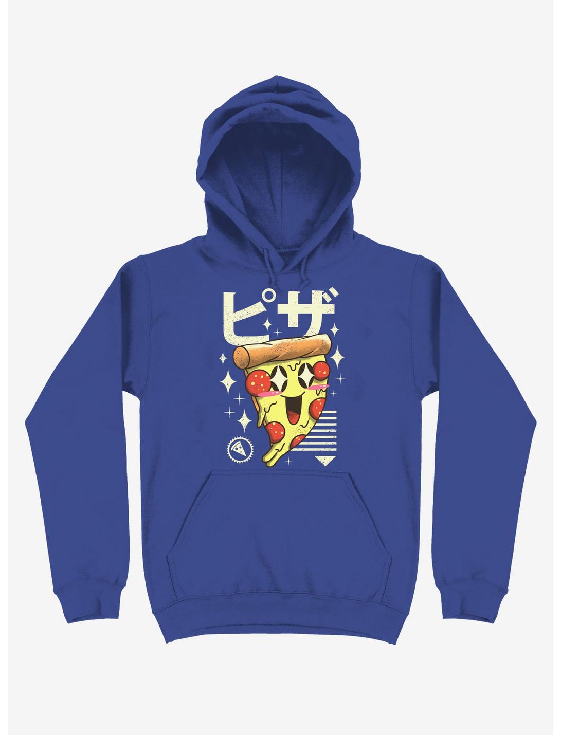 Kawaii Pizza Royal Blue Hoodie, ROYAL, hi-res