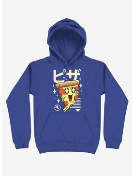 Kawaii Pizza Royal Blue Hoodie, , hi-res