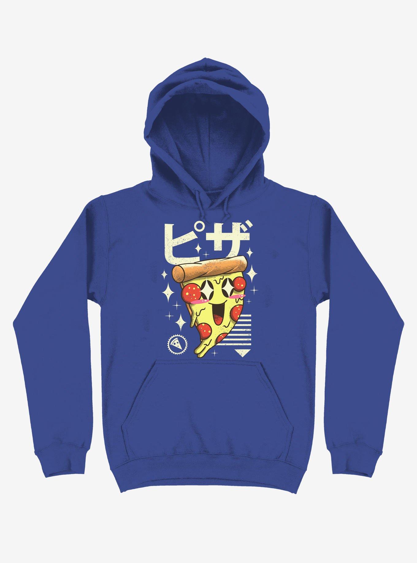 Kawaii Pizza Royal Blue Hoodie, ROYAL, hi-res