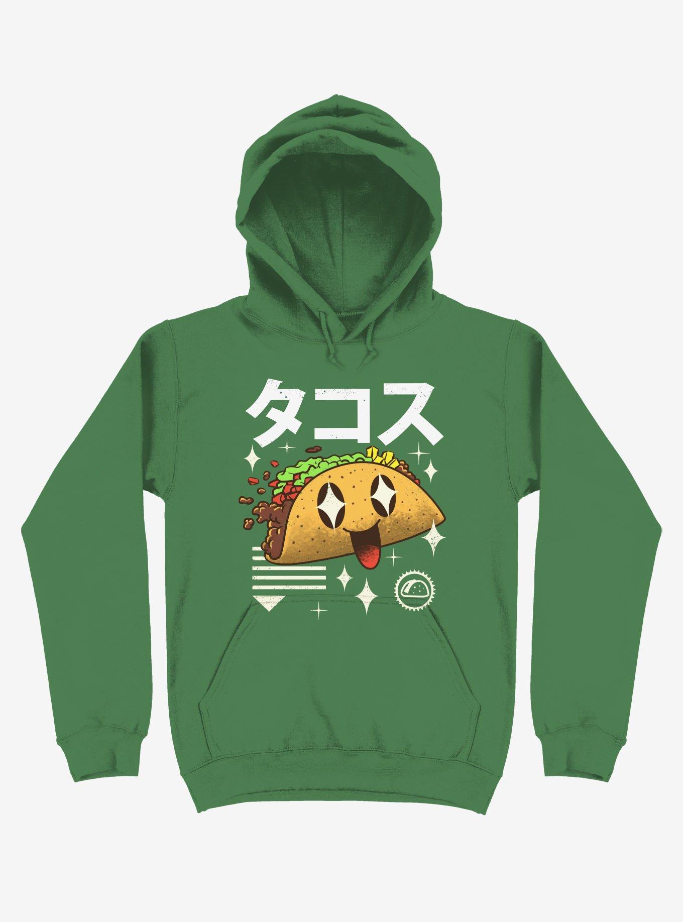 Kawaii Taco Kelly Green Hoodie, KELLY GREEN, hi-res