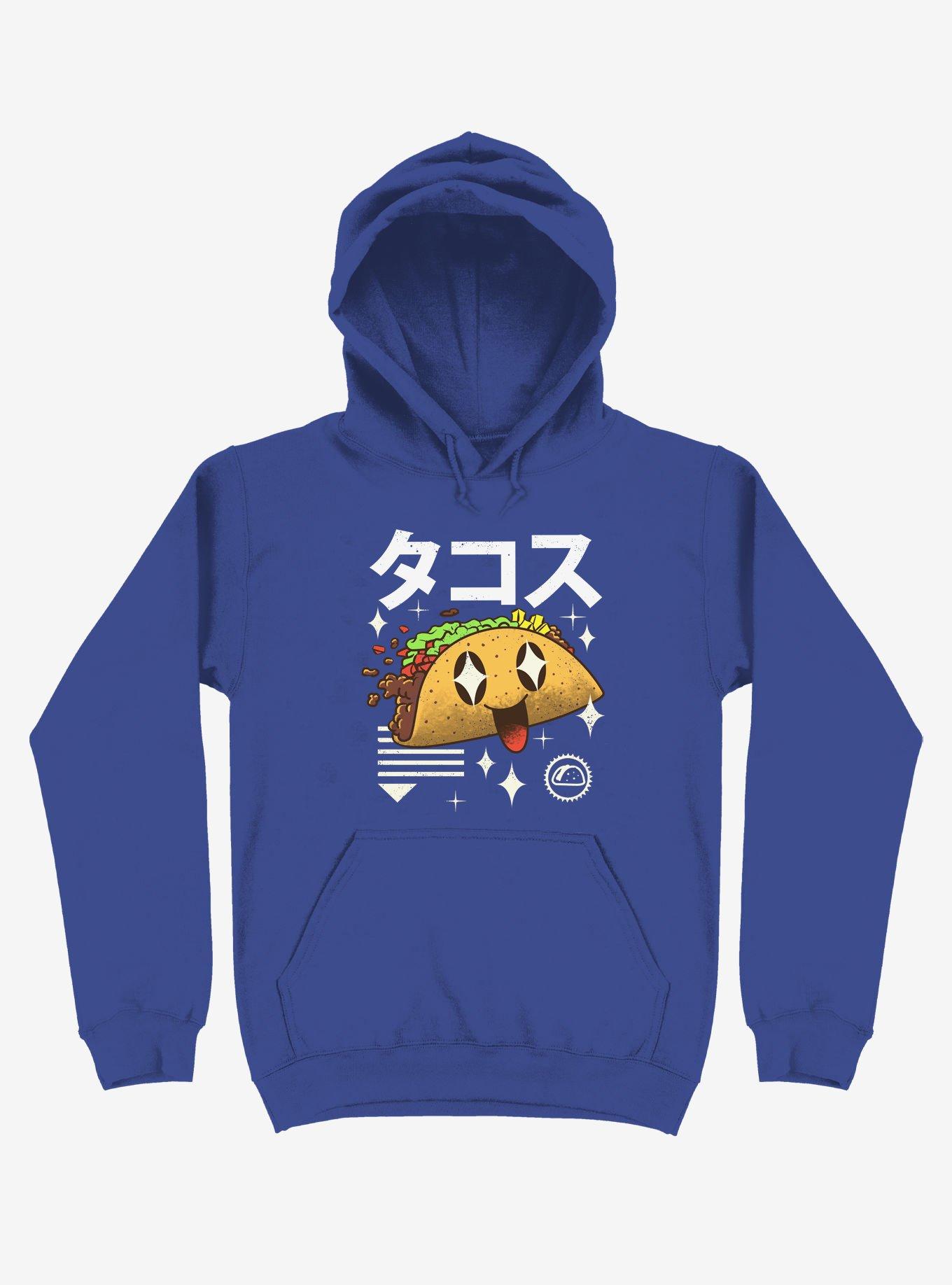 Kawaii Taco Royal Blue Hoodie, ROYAL, hi-res