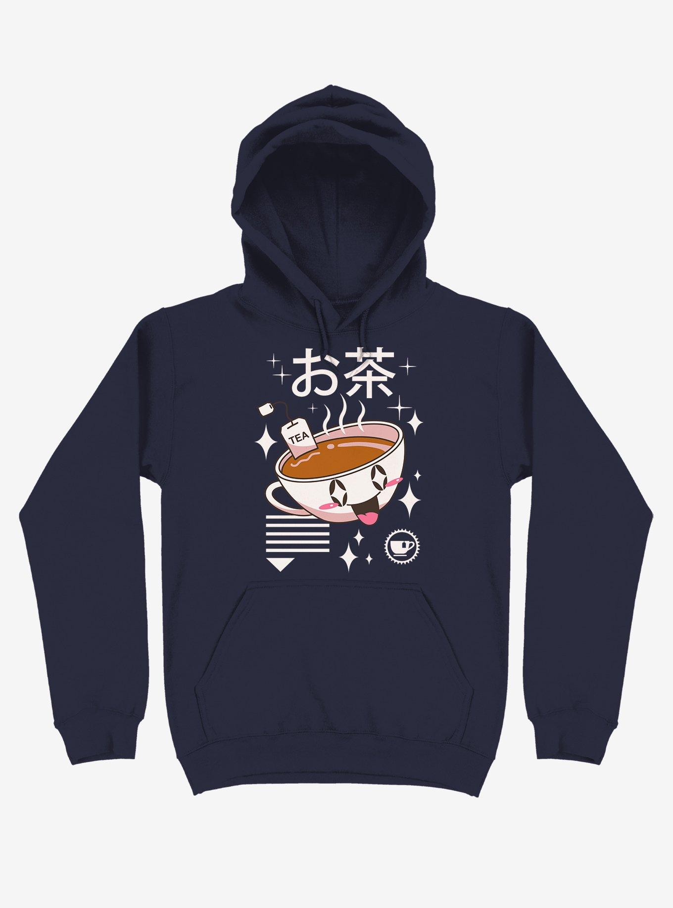 Kawaii Tea Navy Blue Hoodie, , hi-res