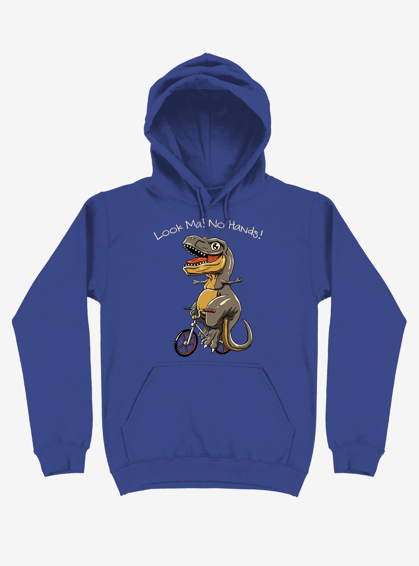 T-Rex Look, Ma! No Hands! Royal Blue Hoodie, , hi-res