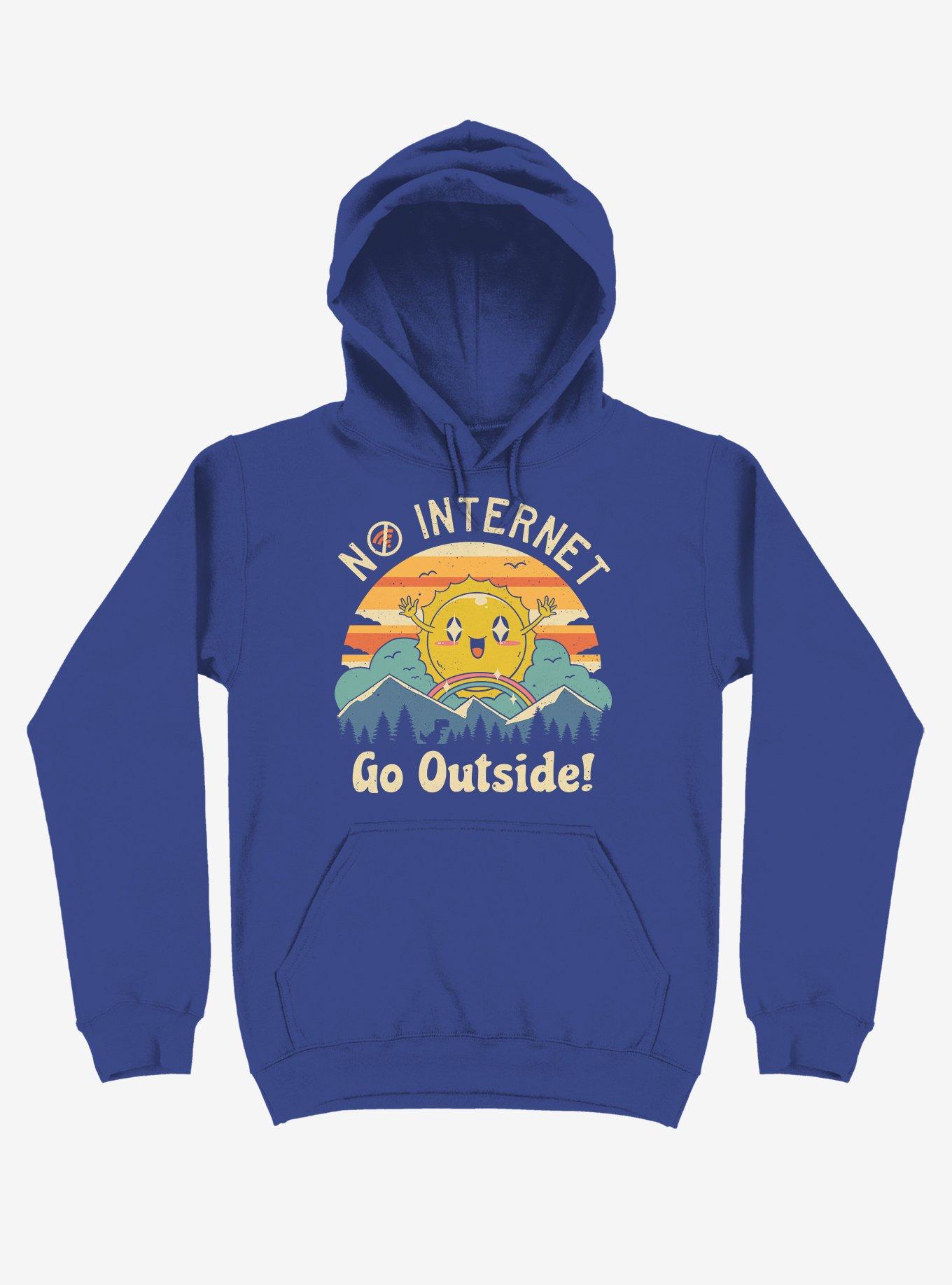 No Internet Vibes! Sunshine Royal Blue Hoodie, , hi-res