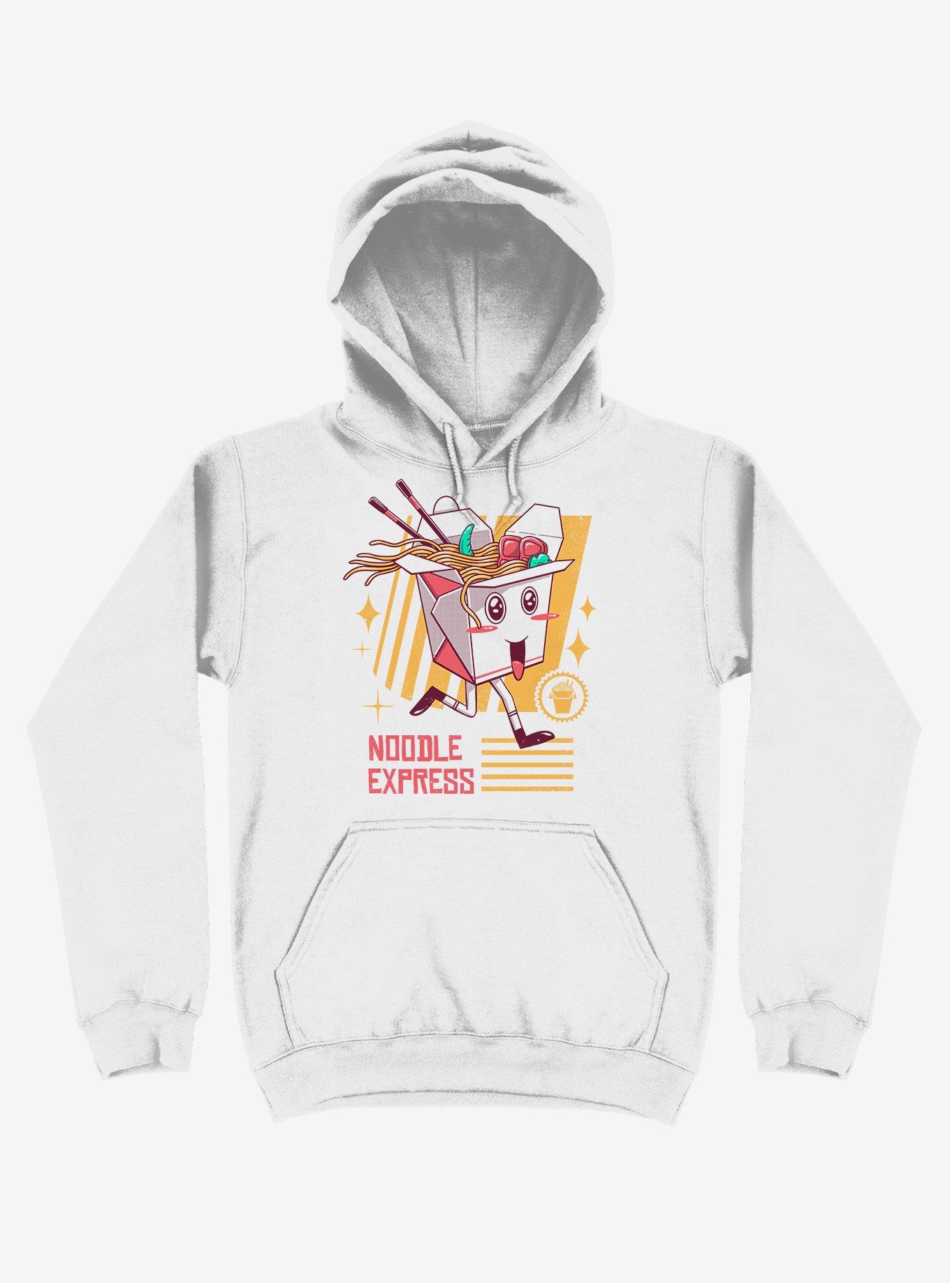 Noodle Express White Hoodie, WHITE, hi-res