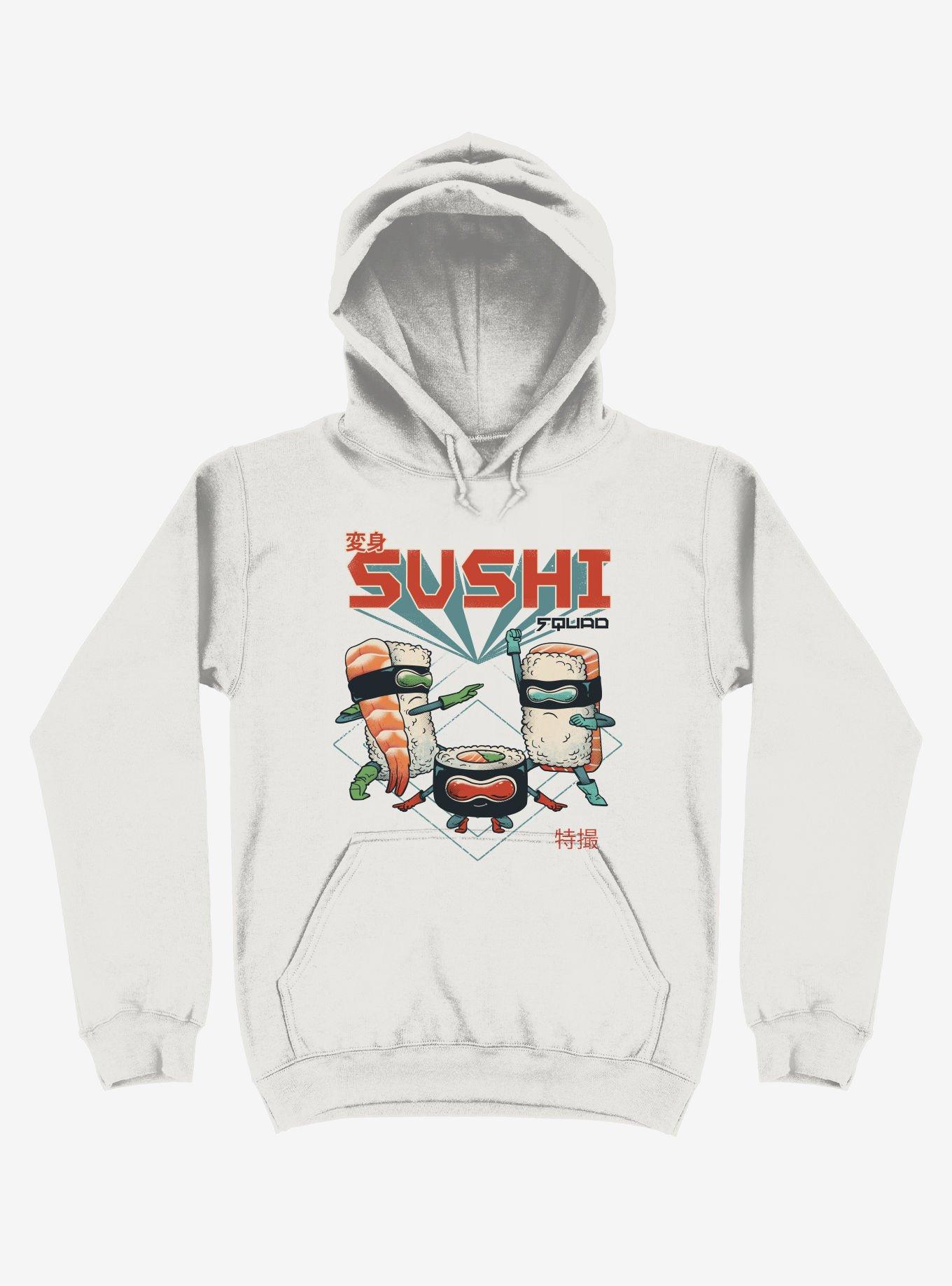 Sushi Squad White Hoodie, , hi-res