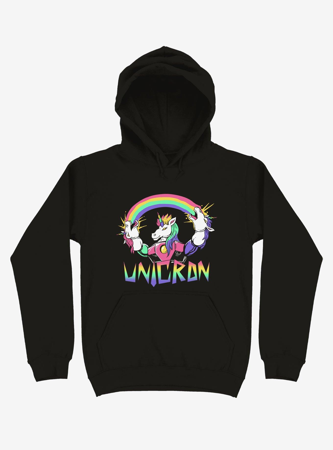Unicron Rainbow Black Hoodie, BLACK, hi-res