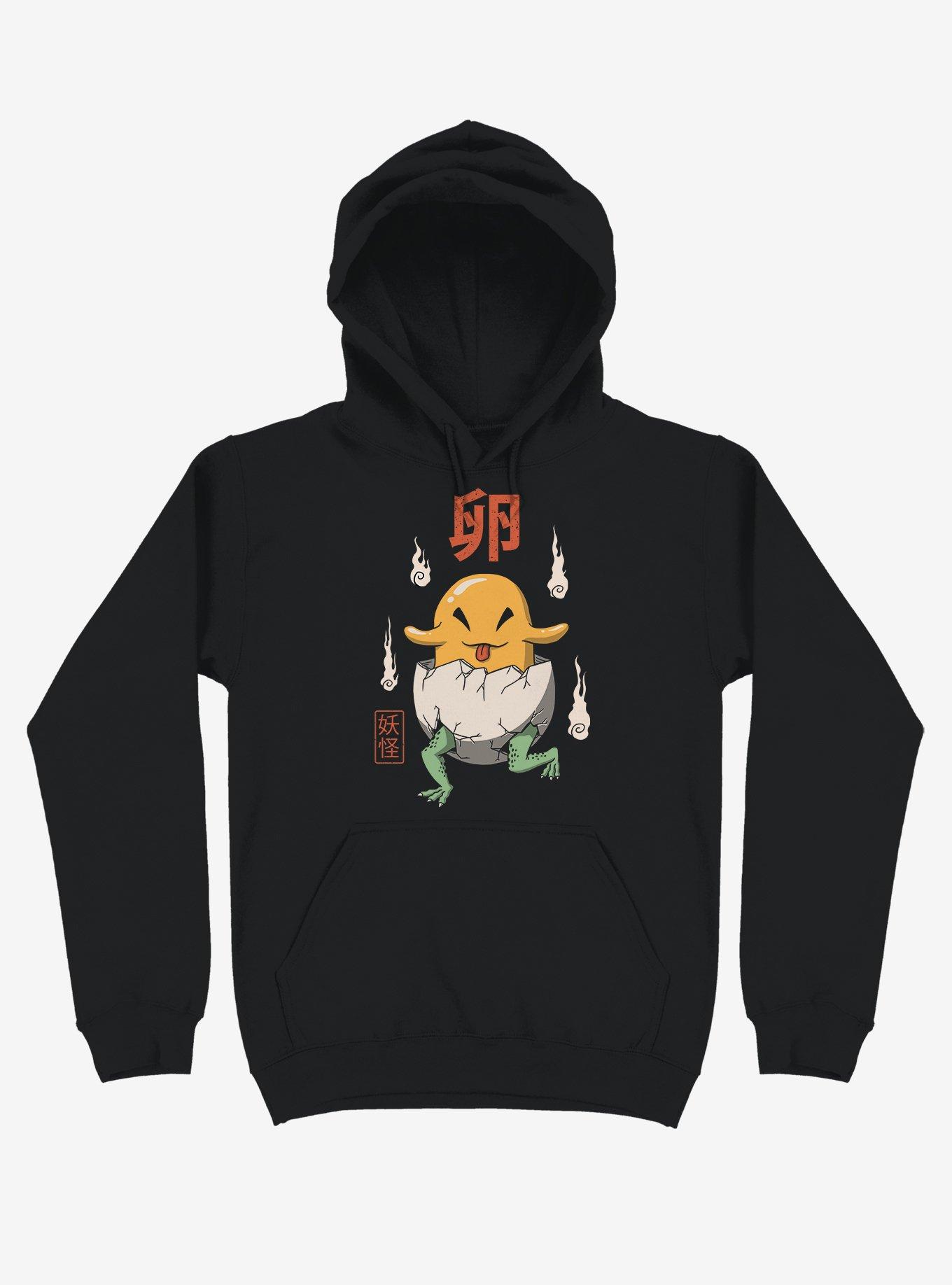 Yokai Egg Black Hoodie, BLACK, hi-res