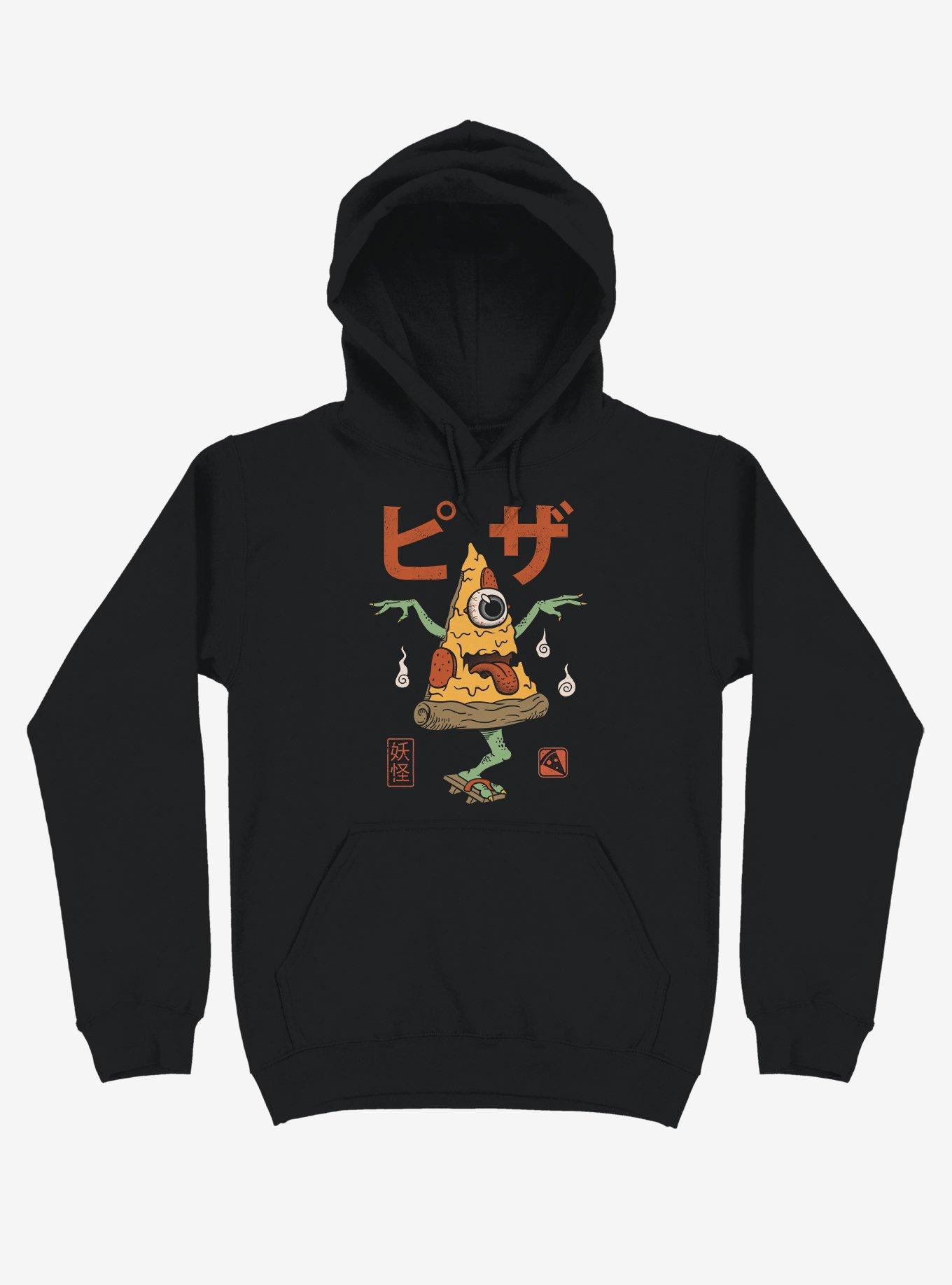 Yokai Pizza Black Hoodie, , hi-res