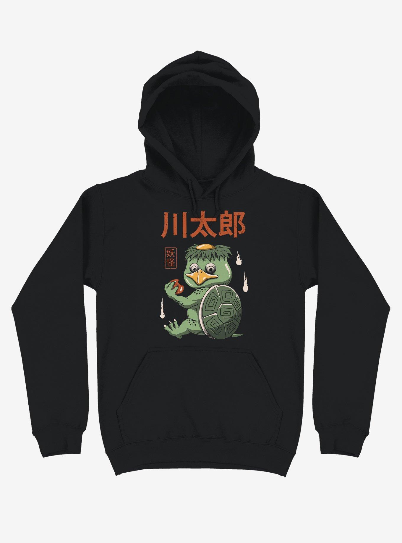 Yokai Turtle Black Hoodie, BLACK, hi-res