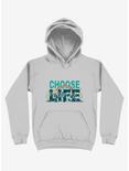 Choose To Live The Life Silver Hoodie, SILVER, hi-res