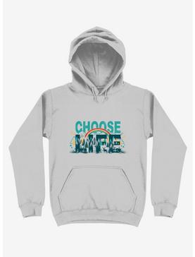 Choose To Live The Life Silver Hoodie, , hi-res