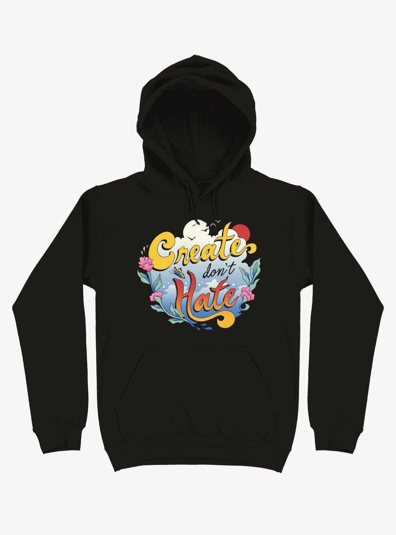 Create Don't Hate Black Hoodie, BLACK, hi-res