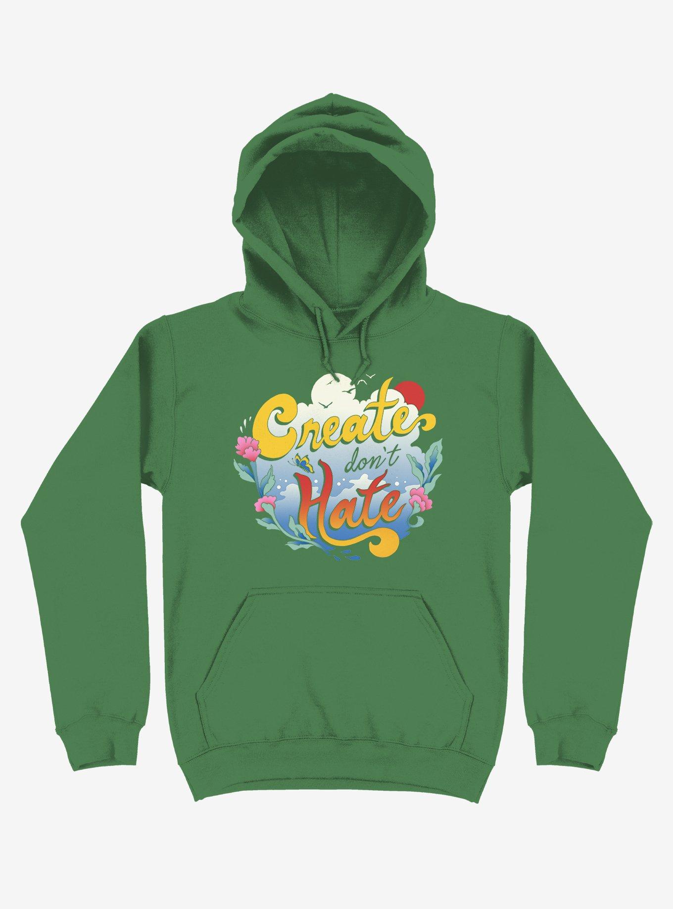 Create Don't Hate Kelly Green Hoodie, KELLY GREEN, hi-res