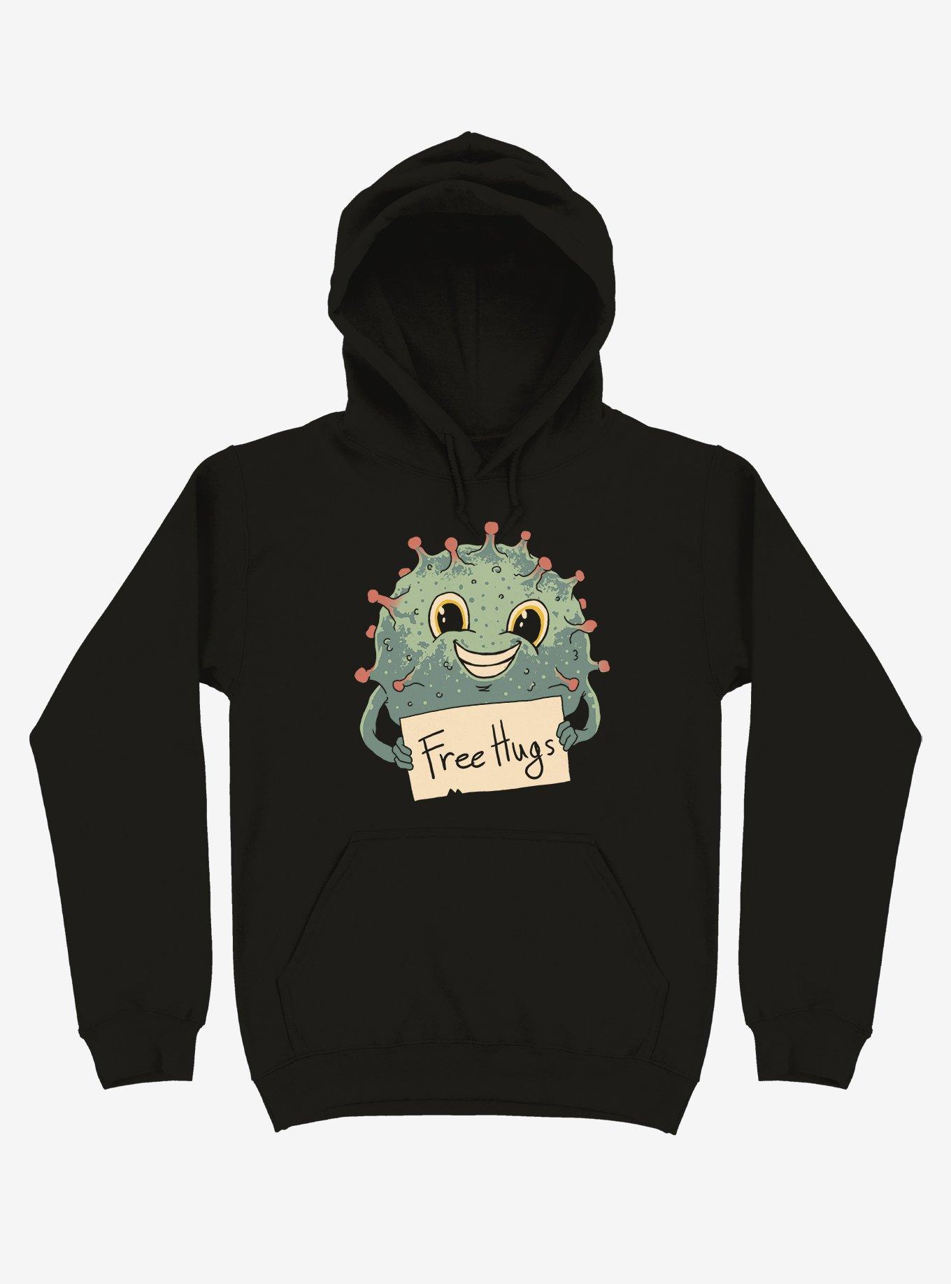 Free Virus Hugs Black Hoodie, , hi-res