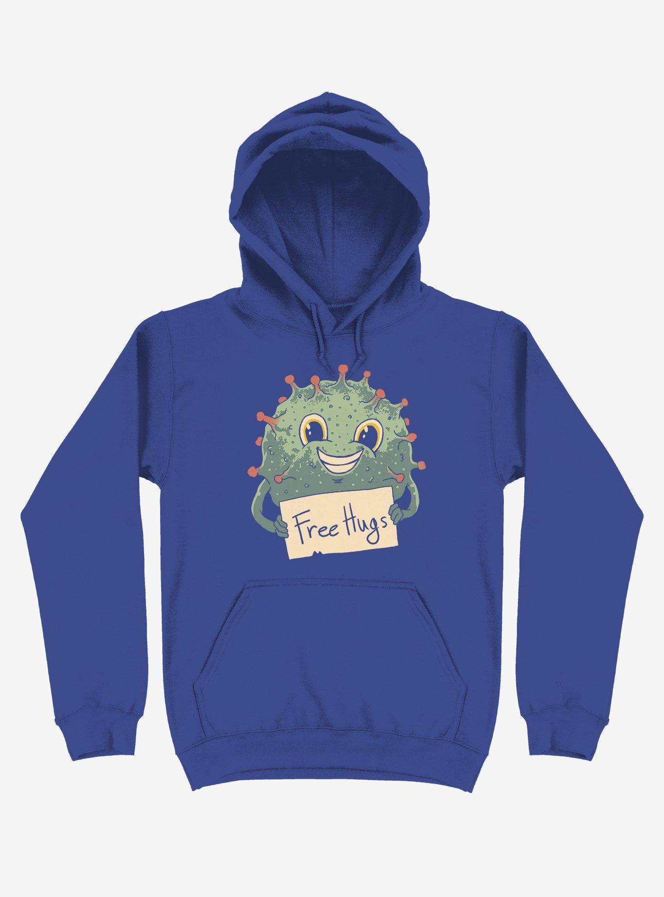 Free Virus Hugs Royal Blue Hoodie, ROYAL, hi-res