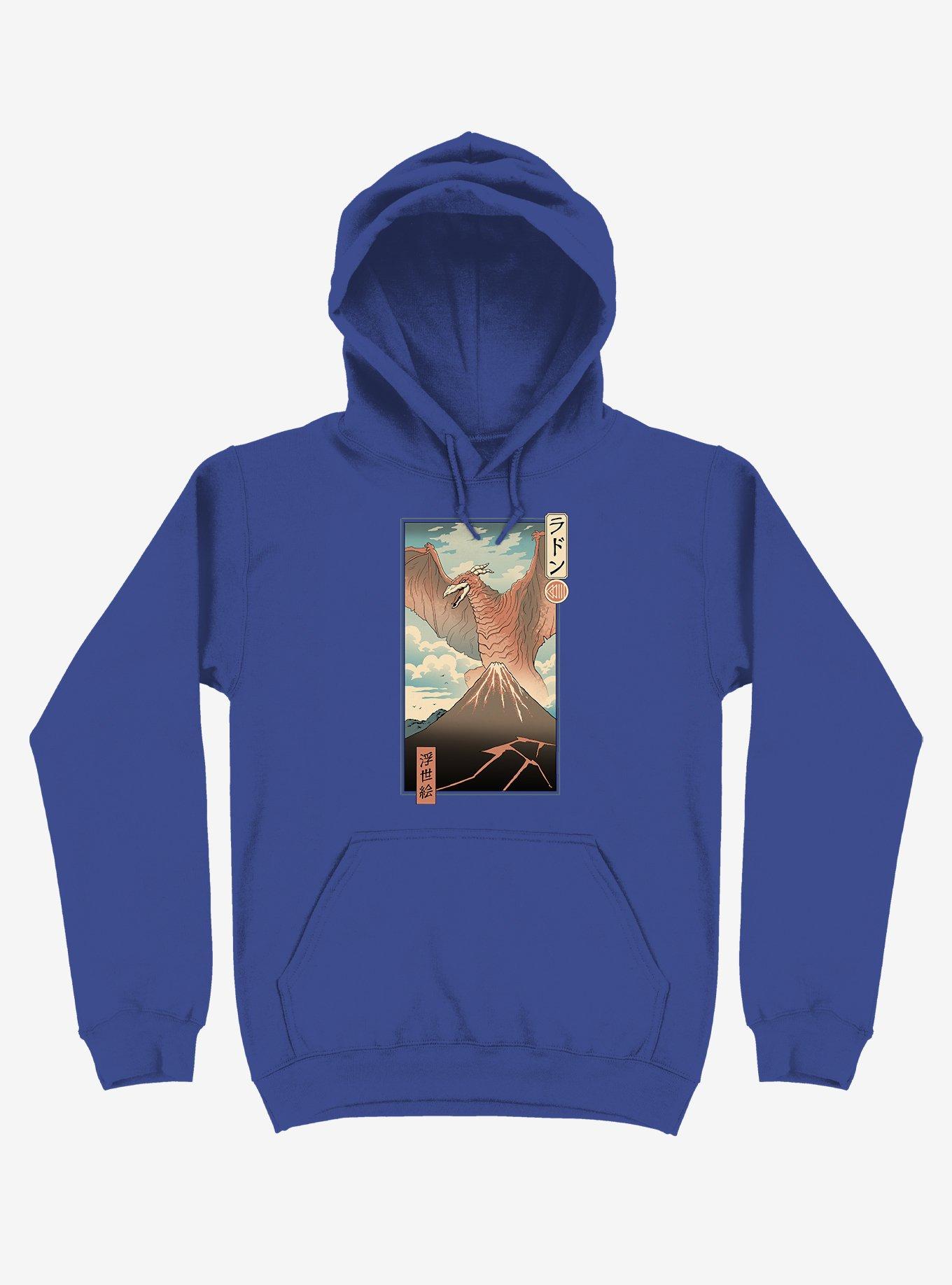 Irradiated Kaiju Ukiyo-e Royal Blue Hoodie, ROYAL, hi-res