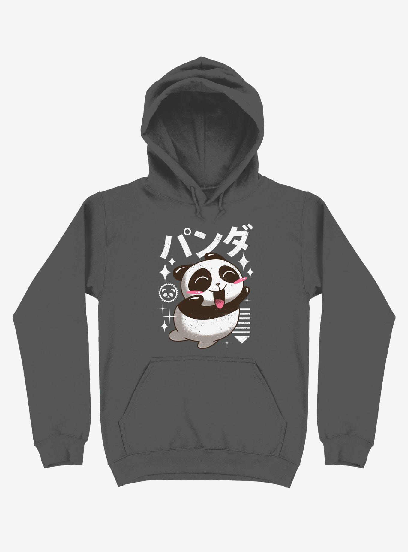 Kawaii Panda Asphalt Grey Hoodie, , hi-res
