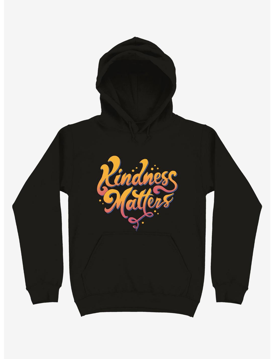 Kindness Matters Black Hoodie, BLACK, hi-res