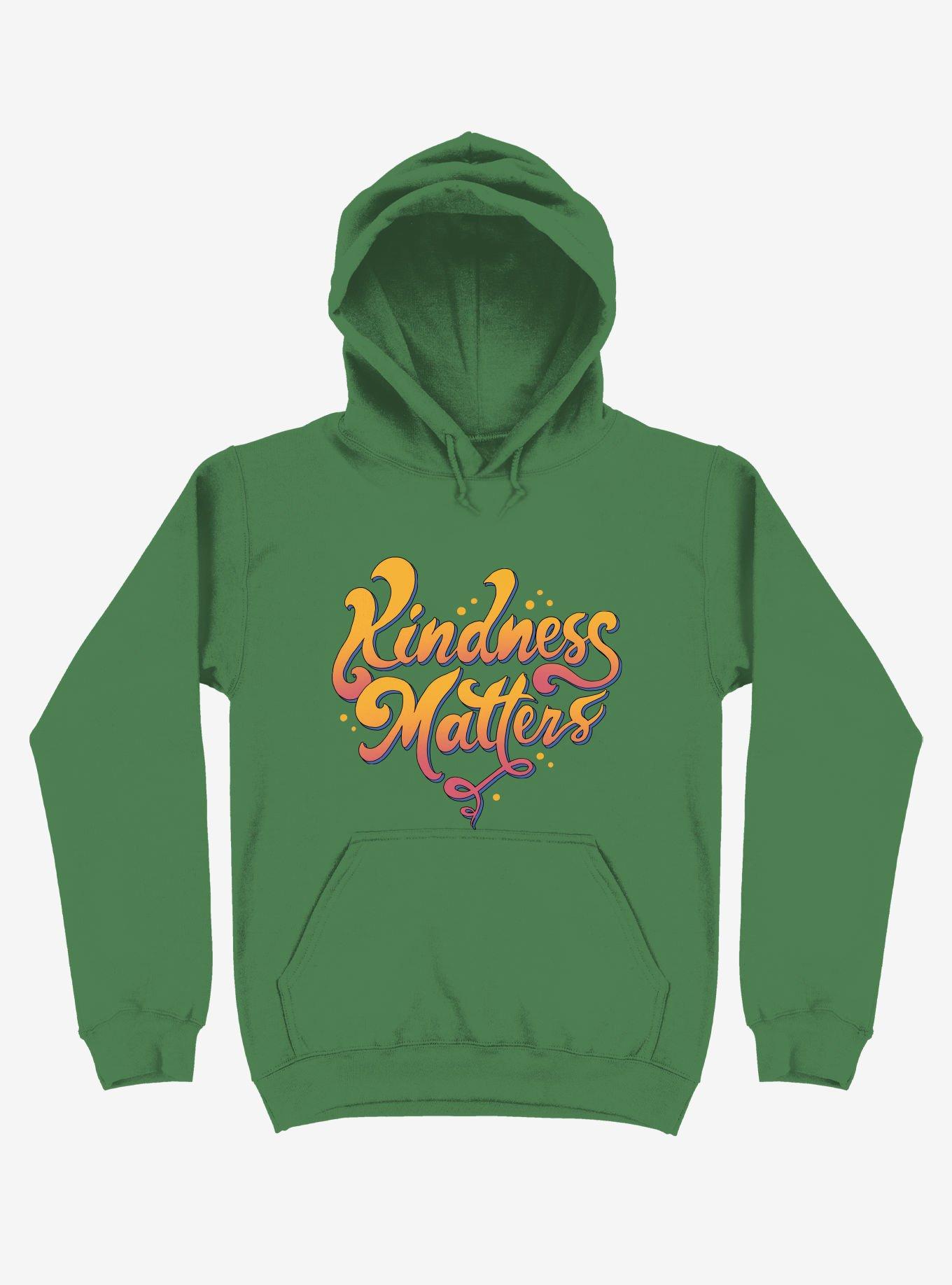Kindness Matters Kelly Green Hoodie, , hi-res