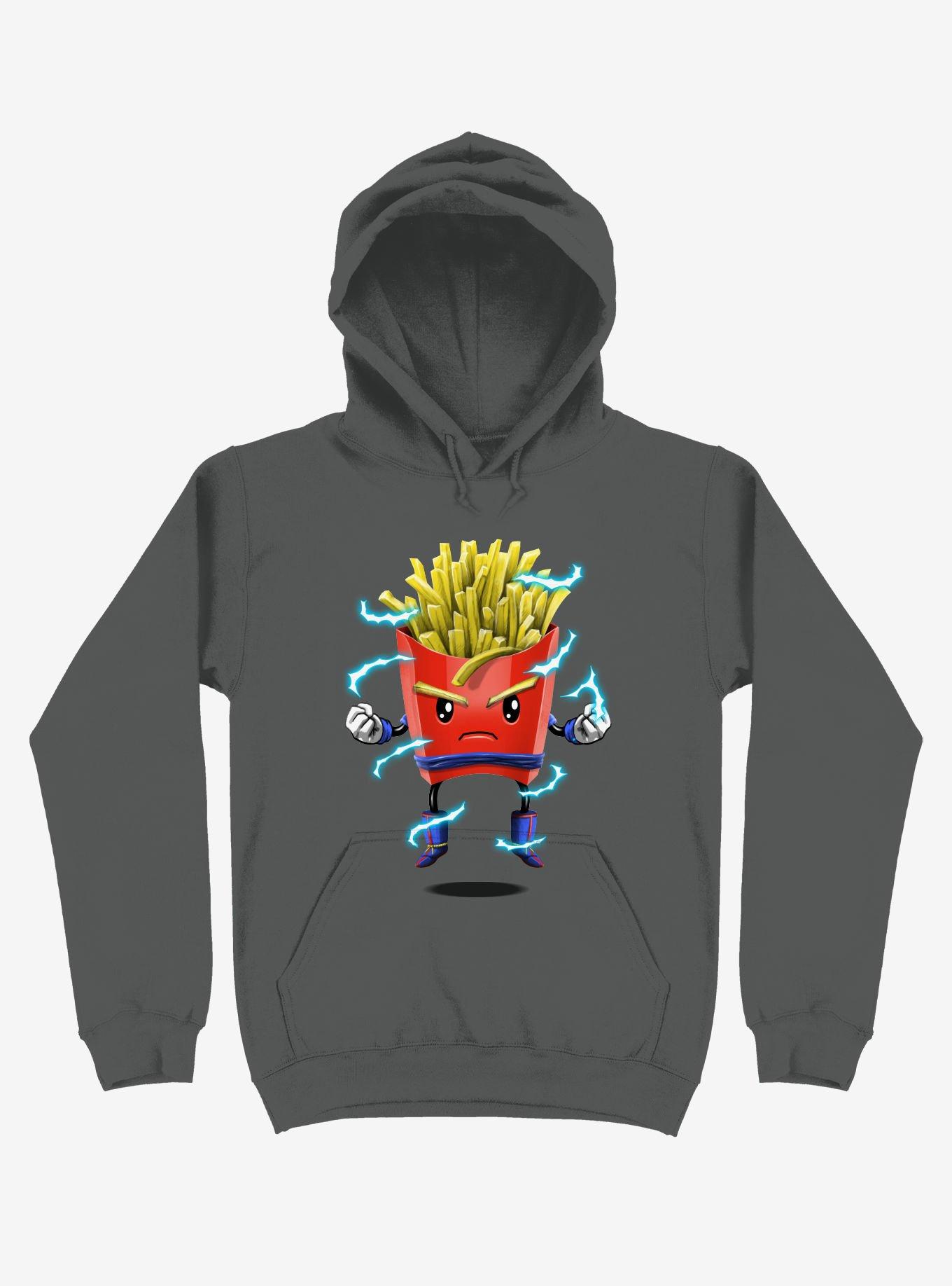 Saiyan Fries Asphalt Grey Hoodie, ASPHALT, hi-res