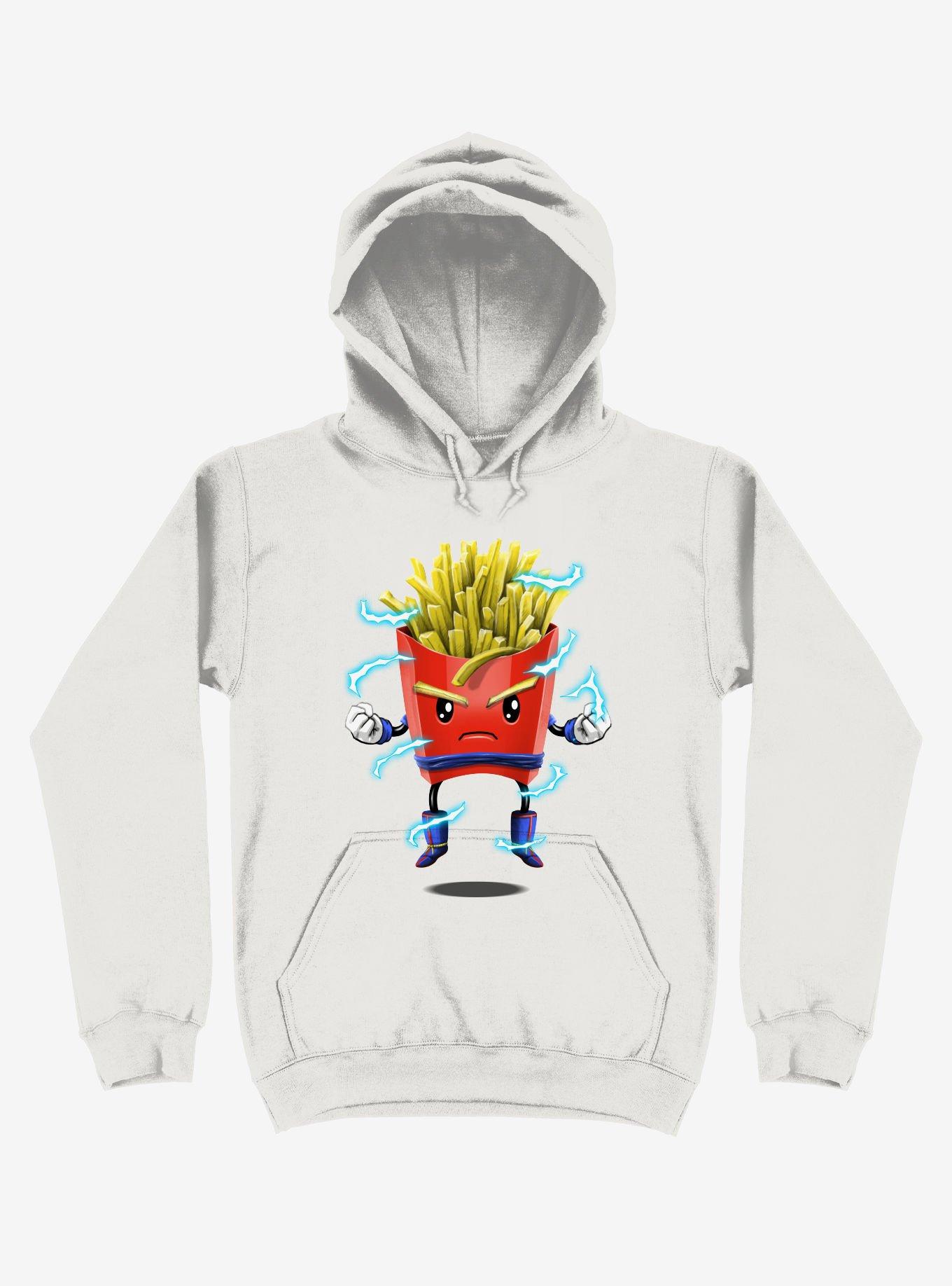 Saiyan Fries White Hoodie, WHITE, hi-res