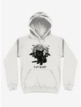 Scary Cat White Hoodie, WHITE, hi-res