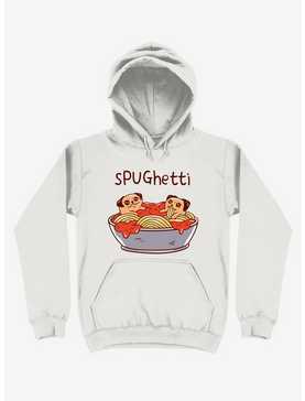 Spughetti Spaghetti Pugs White Hoodie, , hi-res