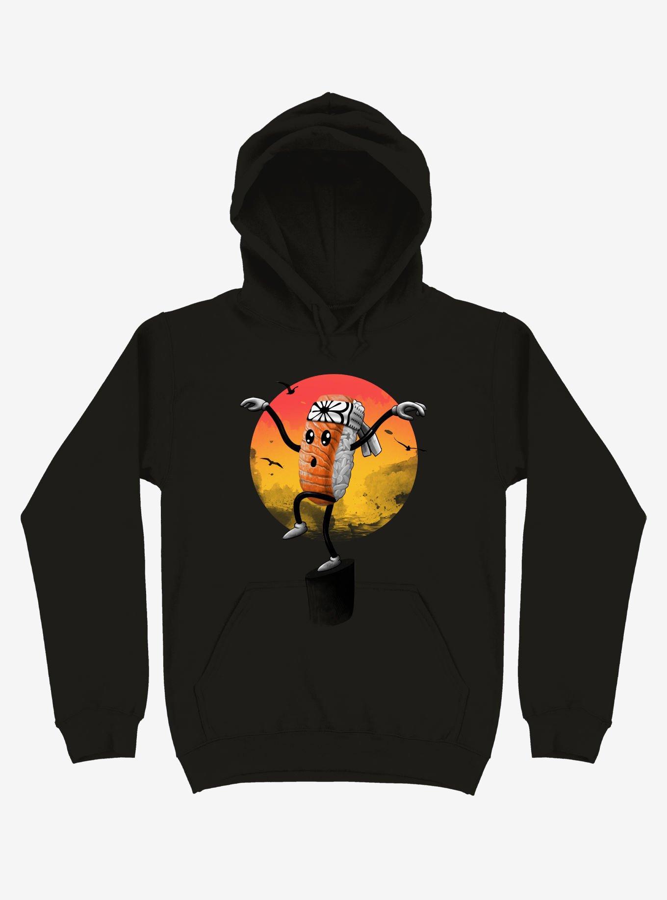 Sushi Style Black Hoodie, BLACK, hi-res